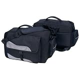 Diamond Plate Blk/Sil Motorcycle Saddle Bags