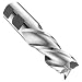 Niagara Cutter ALL337 High Speed Steel (HSS) Square Nose End Mills, Inch, Left Hand, Weldon Shank, Uncoated (Bright) Finish, Roughing and Finishing Cut, 37 Degree Helix, For Use With Aluminum