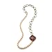 Pearl and Chain Necklace in Champagne