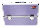 Beautify- Malette cosmétique professionnelle en Aluminium de couleur violette