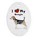 I Love My Beagle Ornament (Oval)