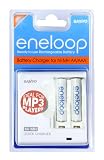 Sanyo Schnellladegerät mit 2 Stk. eneloop Batterien AA Mignon