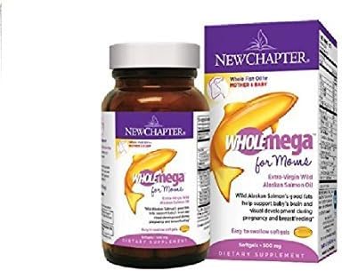 New Chapter WholeMega Prenatal 500mg Fish Oil Softgels 90 ea by WholeMega