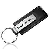 Jeep Wrangler Black Leather Key Chain