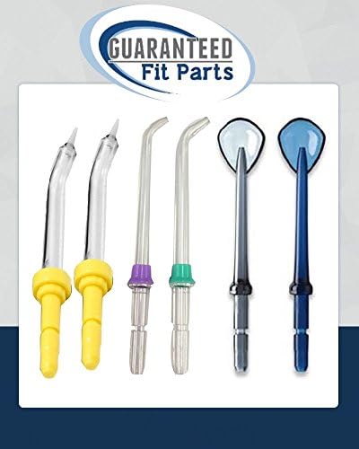 Waterpik WP-900 Jet Tips, Pik Pocket, Tongue Accessory 6 Pack by GFP