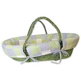 Trend Lab Moses Basket Set -Wrap Style Bumper and Mattress Cover Sheet
