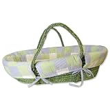 Trend Lab Patchwork Moses Basket Set - Sage Basket... by Trend Lab