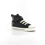 Converse All Star Hi Velcro Black Leather Baby Trainers