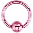16 Gauge Pink Electro Titanium BCR Captive Ring -5/16"