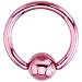 16 Gauge Pink Electro Titanium BCR Captive Ring -5/16"