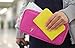 ONOR-Tech Multi-Functional Fashion Ticket Passport Credit Card ID Document Organizer Holder Bag Purse Travel Pouch Case Cover (Rose Red)