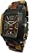 Tense Multicolored All Wood Jumbo Mens Rectangular Dark Dial Watch J8102IDM DF