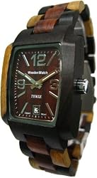Tense Multicolored All Wood Jumbo Mens Rectangular Dark Dial Watch J8102IDM DF