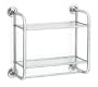 Polder Chrome and Glass Bath Rack, Chrome