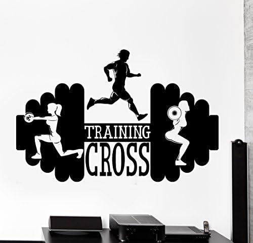 ChrisGDodge Wall Sticker Home Decor Wall Stcker Sport Fitness Dumbbell Crossfit Training Vinyl Decal