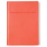 OrangeEmbossedWriterQuoteLeatherJournal-Lined