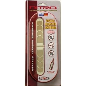 Nitro BMWX-109 Indoor / Outdoor Digital Booster Antenna for Home and Car Use with TVs, Portable DVD Players with TV Tuner and Car TVs (Can be placed on any kind of glass)