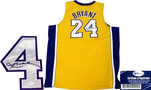 Kobe Bryant Autographed/Hand Signed Authentic Los Angles Lakers 2010 NBA Finals Gold Jersey (OAI)