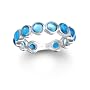 Sterling Silver Created Blue Topaz Ring by Cheline