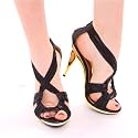 Ladies Black Snake Platform Womens Stiletto Heel Shoes Sandals Size 3-8