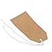 100pcs Brown Strung Tag Label White String 70 x 35mm
