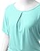 NINEXIS Womens Short Sleeve Round Neck Batwing Dolman Top with Shirred Sides (S-3XL)