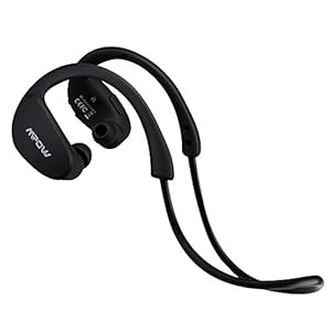 Mpow Cheetah Wireless Bluetooth 4.1 Sports Headphones with Nano-coating Sweatproof (Cool Black)
