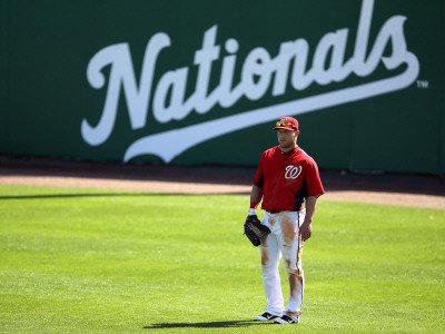 Florida Marlins v Washington Nationals, VIERA, FL - MARCH 02: Ryan Zimmerman Photographic Poster Print by Mike Ehrmann, 12x16
