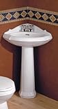 Cheviot 930W18-4 White Sheffield 31 Pedestal Lavatory with 4 Faucet Centers from the Sheffield Co