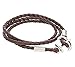 Regetta Jewelry Anchor Brown Braided Double Wrap Leather Wristband with Anchor Clasp