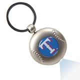 MLB Texas Rangers Silver Baseball Flashlight Keychain