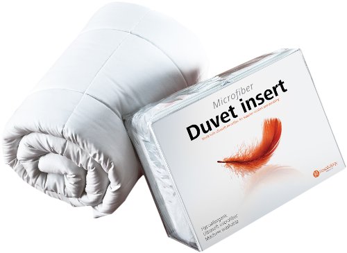 Hospitology Heavenly Microfiber Goose Down Alternative Duvet Insert/Comforter, Queen