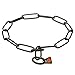 Herm Sprenger Black Stainless Steel Chain Collar with Long Links, 22 Inches Overall Length, 3 mm Wire Gauge