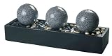 Indoor Fountains item: Kenroy Home #53251BL Bocce Indoor/Outdoor Floor Fountain in Black Finish with Gray Granite Finish Orbs