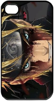 Naruto Manga Anime Comic Uzumaki Naruto Apple iPhone 4 / 4s TPU Soft Black or White case (Black)
