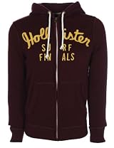 Hollister Mens Hoodie Burgundy Surf Finals