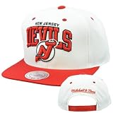 NHL Mitchell Ness Arch Throwback Logo Snapback Hat Cap New Jersey Devils NZ95