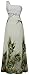 ANGEL FASHIONS Women's One Shoulder Peacock Party Peplum Chiffon Wedding Dress