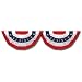 Valley Forge Decorator Fan Kit-- Two Pack Of 3-Foot x 1-1/2-Foot Pleated Mini Fans With Stars Bunting