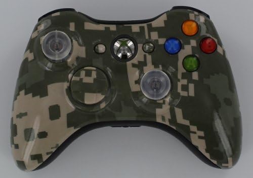Xbox 360 Wireless Lighted Thumbstick Military Green Camouflage Controller