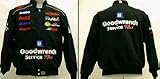 Dale Earnhardt Heavy Brushed All Cotton Twill Uniform Replica Jacket with Leather Logos In Black