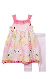 Baby Togs Little Girls Pink Easter Spring Summer Tops Bottoms Set 6X