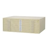 Safco  10-Drawer Steel Flat File, 42 x 30 Tropic Sand