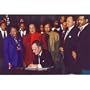 President George H.W. Bush (Signing Martin Luther King Holiday Proclamation) Art Poster Print - 13x19