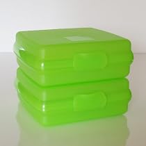 Tupperware Set of Two Sandwich Keepers. Lt Green