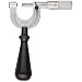 Starrett 205HL Steel Mill Micrometer, Plain Thimble, Lock Nut, 0-1" Range, 0.001" Graduation, With Handle