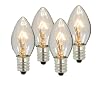 Club Pack of 96 Clear Twinkling C9 Energy Saving Replacement 3.5W Light Bulbs