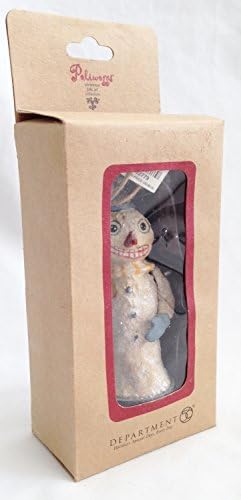 2002 Poliwoggs Primitive Folk Art Snowman Retired Holiday Ornament by David Critchfield &amp; Vic Fortunato (2-3/4" Tall)