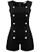 Meaneor Women's Sleeveless Square Collar Sexy Romper Playsuit Jumpsuit