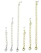 Necklace Bracelet Extender Set - 1", 2" & 4" - Gold & Silver Tone ~ 6 Pcs in Total (FB210)